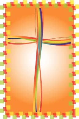 Brightly Colored Cross Clipart