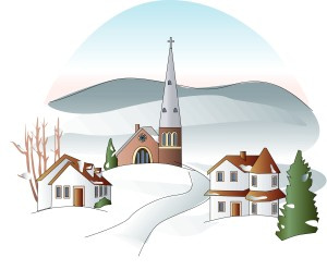 Winter Town Clipart