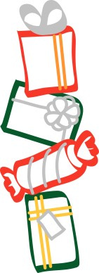 Stack of Wrapped Presents Clipart