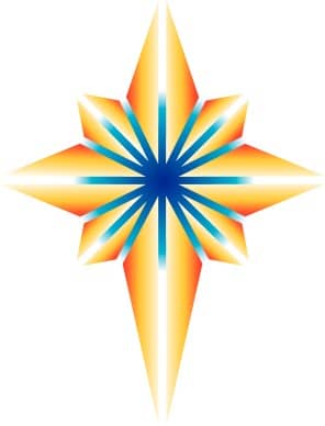 Bright Shining Nativity Star Clipart