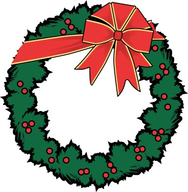 Holly Wreath with Red Bow