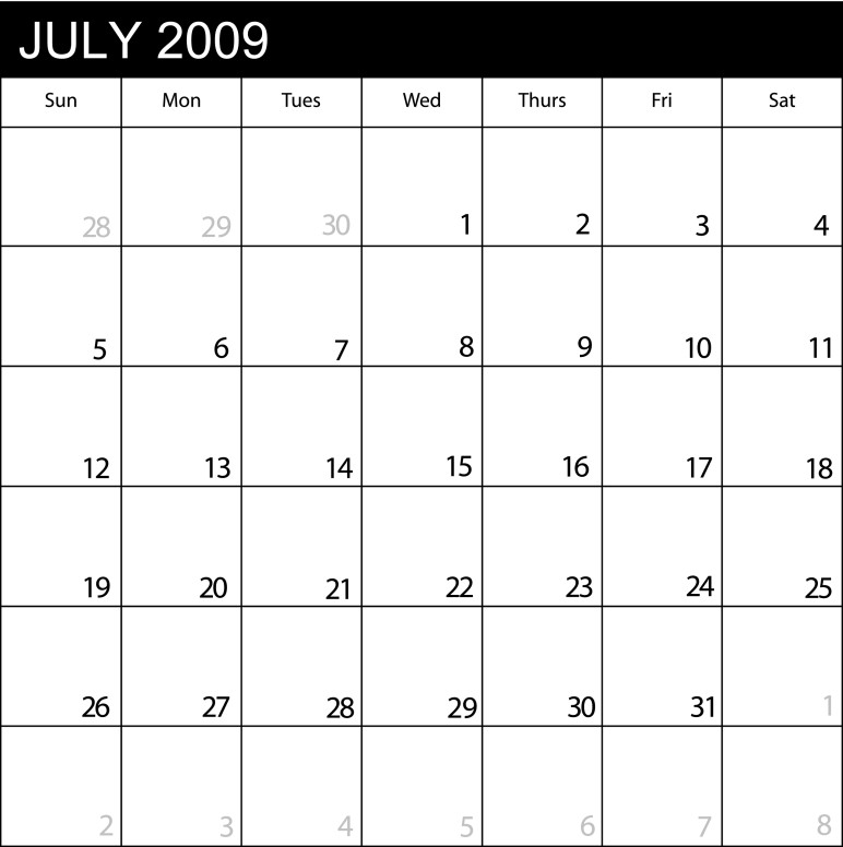 ShareFaith Media Calendar July 2009 ShareFaith Media