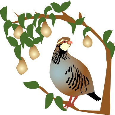 Partridge in a Pear Tree Clipart