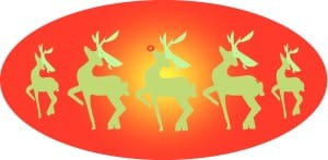 Rudolph and the Reindeers Clip Art