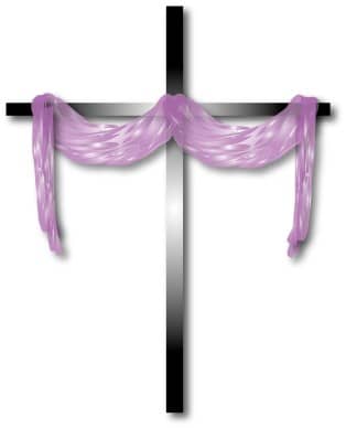 purple easter cross clipart