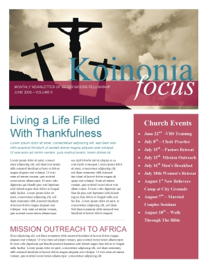 Jesus On The Cross Church Newsletter
