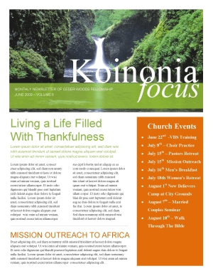Waterfall Church Newsletter