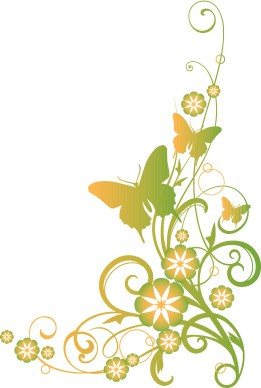 Vines and Butterflies Christian Clipart