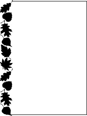 Leaves Black and White clipart