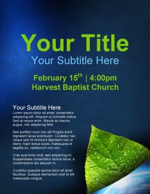 Green Leaf Church Flyer