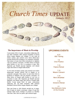 Lent Church Newsletter Template