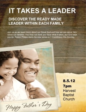 Father’s Day Services Flyer