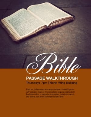 Bible Walkthrough Flyer Template