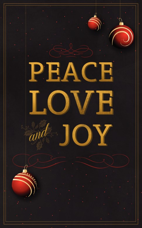 Peace Love and Joy Christmas Bulletin
