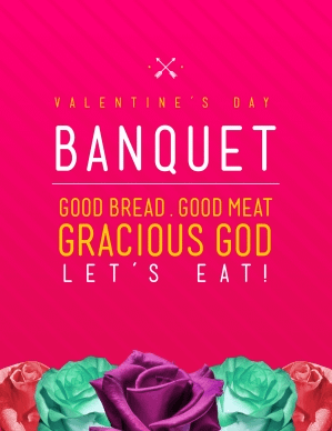 Valentine’s Day Banquet Christian Flyer