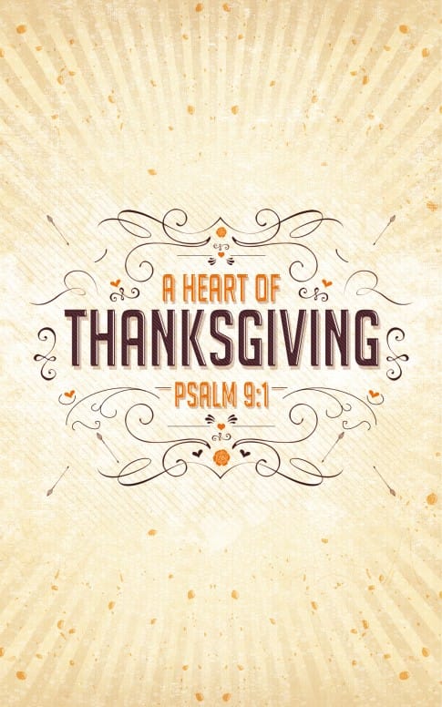 A Heart of Thanksgiving Ministry Bulletin