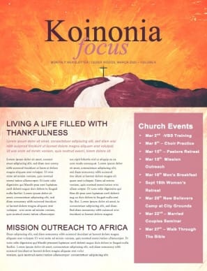 Lead Me to the Cross Church Newsletter