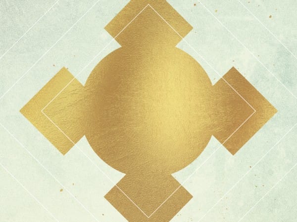 Gold Diamond Cross Worship Background