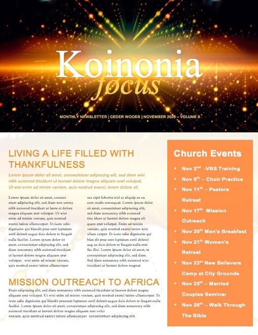 Momentum Church Newsletter
