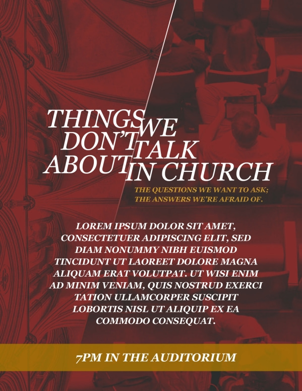 Things We Don’t Talk About Church Flyer
