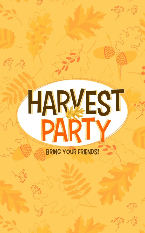 Harvest Party Church Bulletin Template