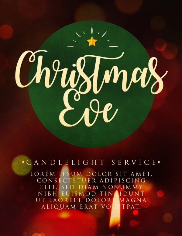 Christmas Eve Candlelight Service Flyer