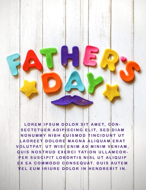 Father’s Day We Love You Dad Church Flyer