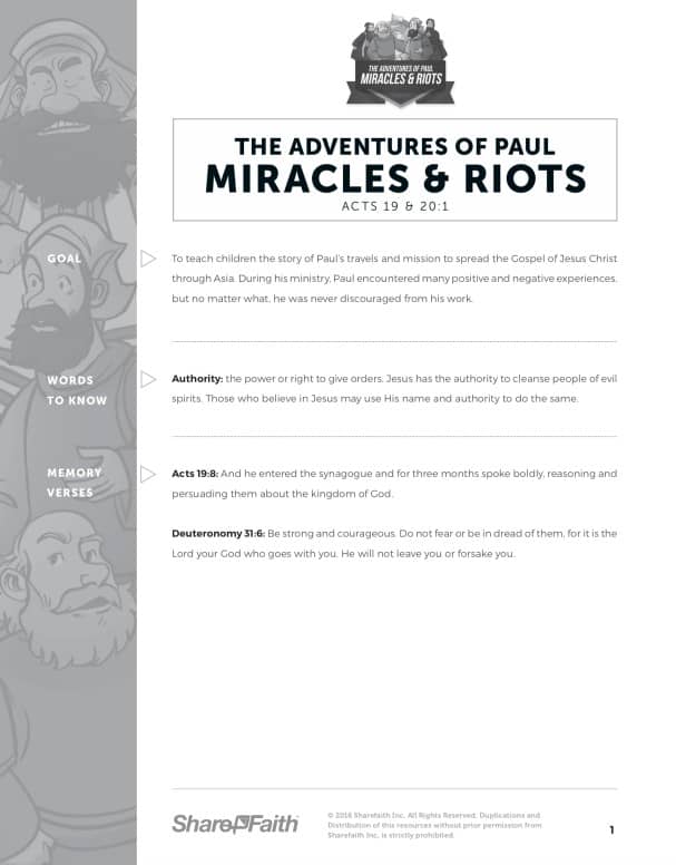 Acts 19 Miracles & Riots Curriculum