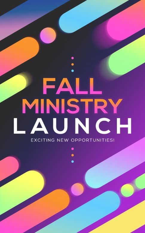 Fall Ministry Launch Church Bulletin