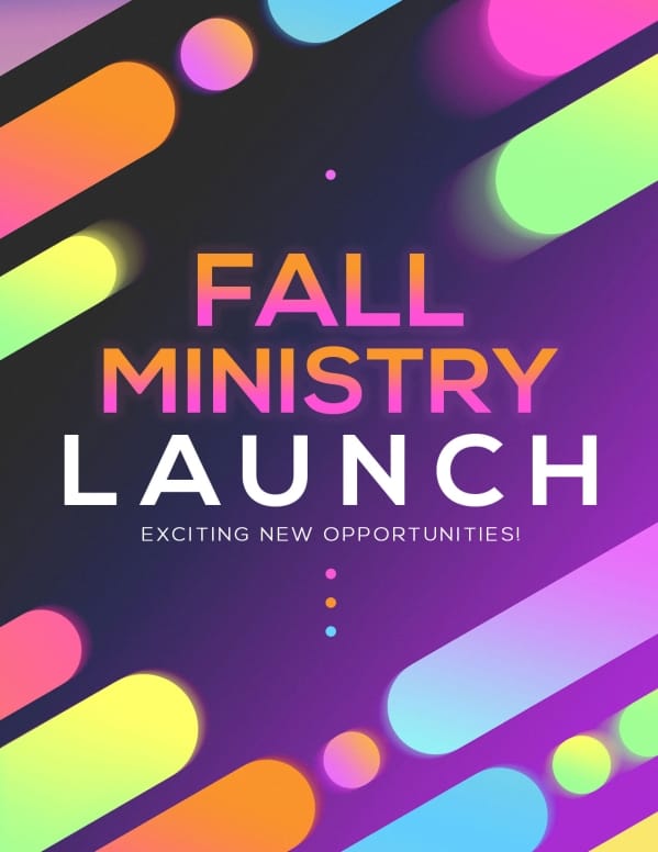 Fall Ministry Launch Church Flyer