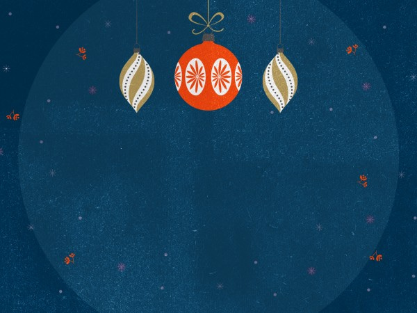 Christmas Party Ornament Worship Background