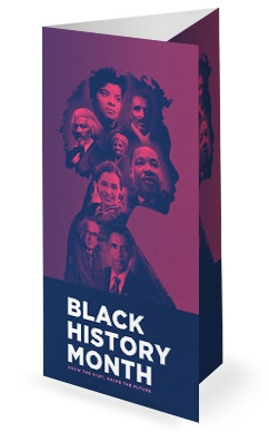 Black History Month Church Service Trifold Bulletin Cover