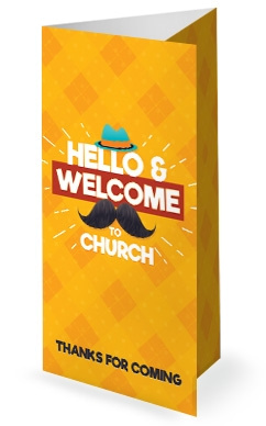 Father’s Day Mustache Church Trifold Bulletin Cover