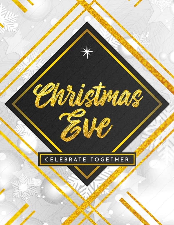 Christmas Eve Celebrate Together Church Flyer