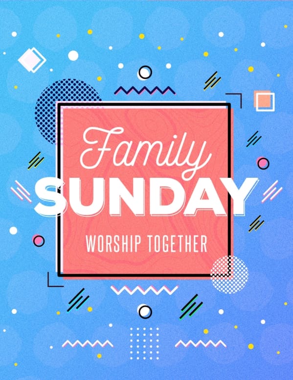 Family Sunday Church Flyer
