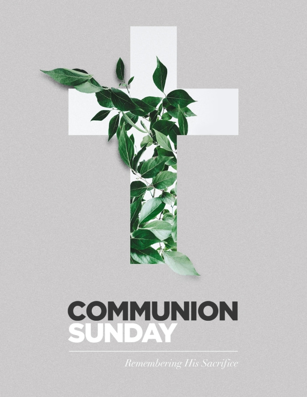 Communion Sunday Cross Church Flyer