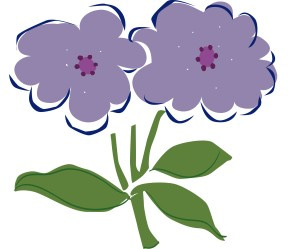 Purple Flowers from the Springtime Garden