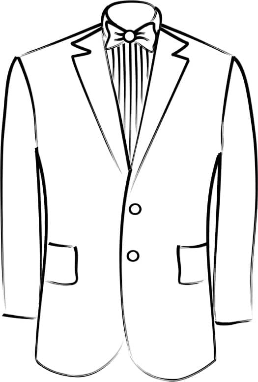 Black and white blazer sketch, T-shirt .com Tuxedo Clothing