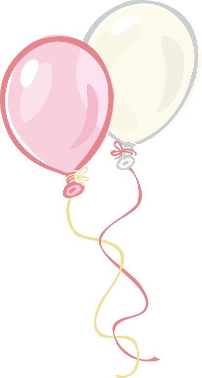 Pink and White Transparent Balloons