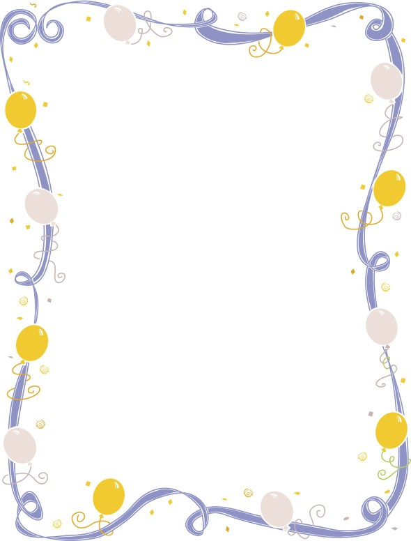 Whimsical Ribbon with Gold and Silver Balloons
