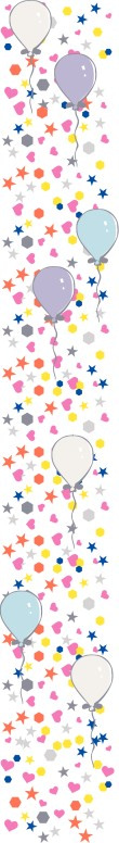 Bright Little Shapes with Ballons Column