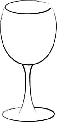 Wine Glass Line Art