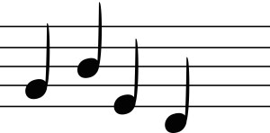 Quarter Notes on a Staff