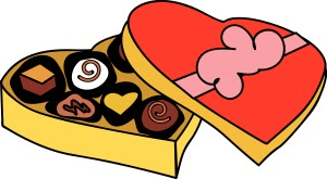 Romantic Cartoon Box of Chocolates
