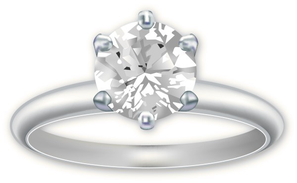 Round Cut Diamond Wedding Ring