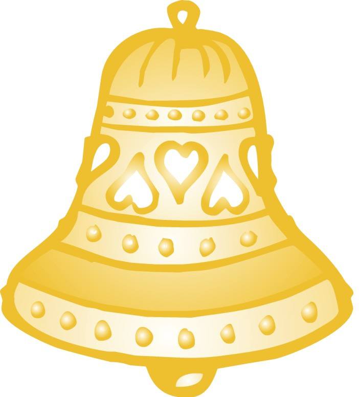 Wedding Bell With Hearts