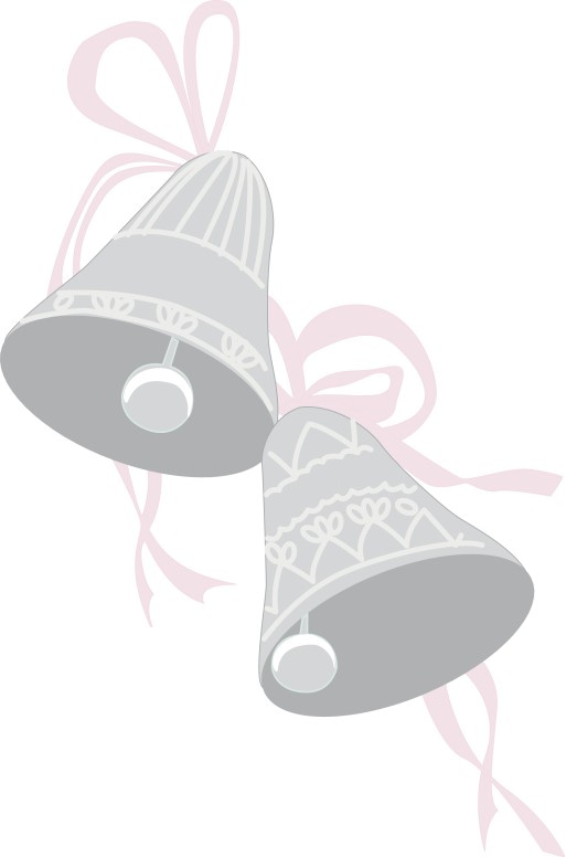 Silver Bells Decorated for a Wedding
