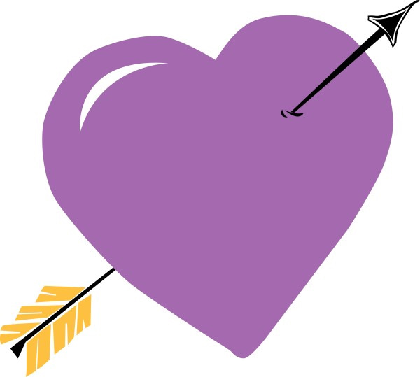 Purple Heart with Arrow