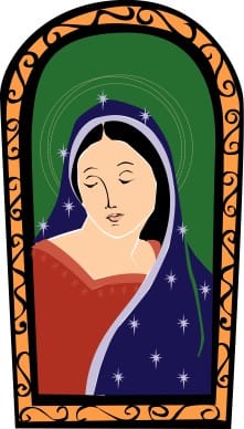 Virgin Mary in Stained Glass