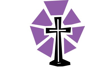 Cut Out Cross with Purple Shine